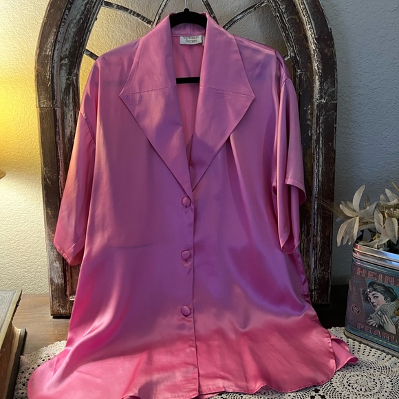 Victoria's Secret Other - Victoria Secret Vintage Silk Night Shirt Gown ,  Pinkish Coral , Size M/…